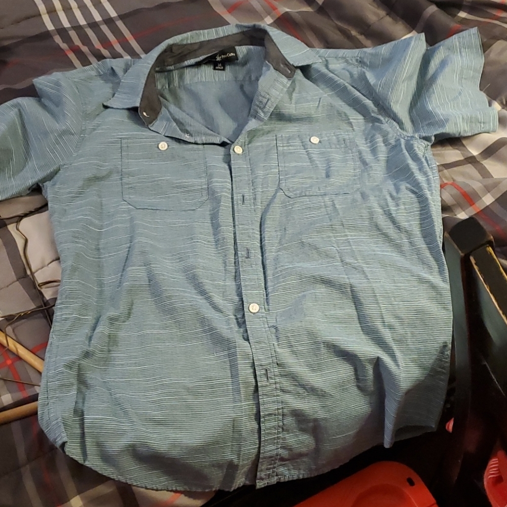 Mens Short Sleeve Button Up